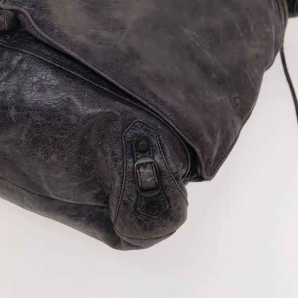 BALENCIAGA Classic Square Tote Bag Leather Purple - Picture 7 of 15